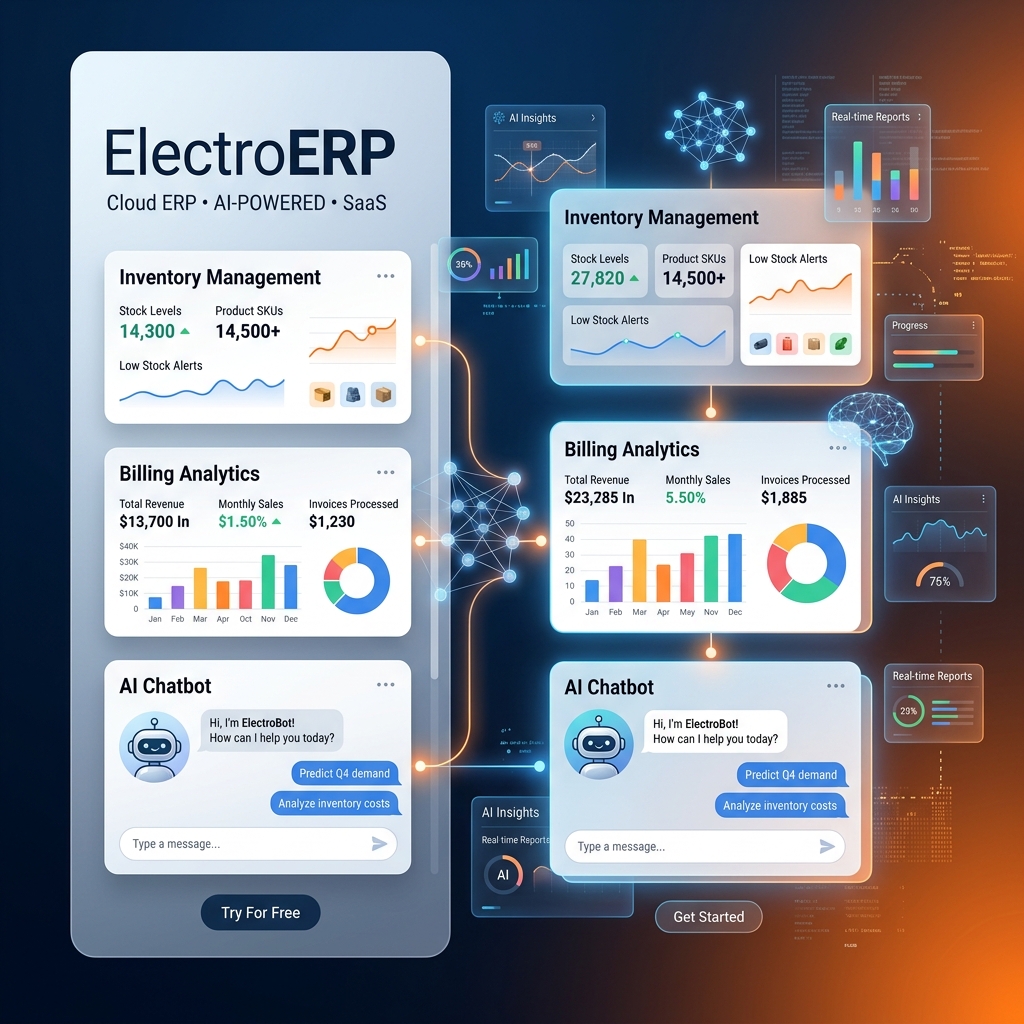 ElectroERP - Cloud-based AI-powered ERP SaaS